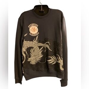 Blind Rooster graphic crew neck NYC campus league dragon 🐉 Navy Size Small